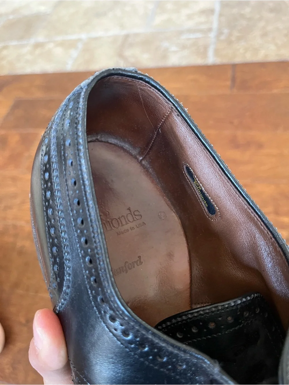 Classic Men's Black Leather Cap-Toe Oxfords